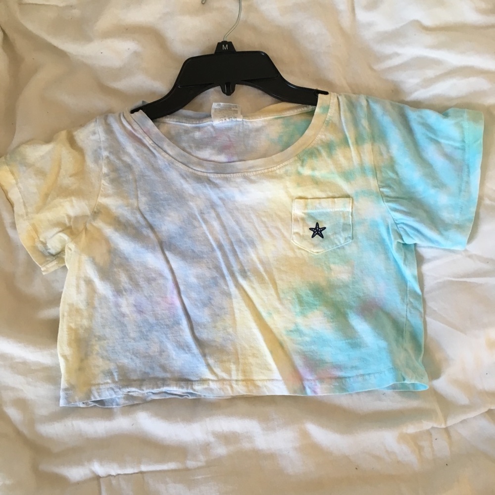 Cropped tie dye shirt
